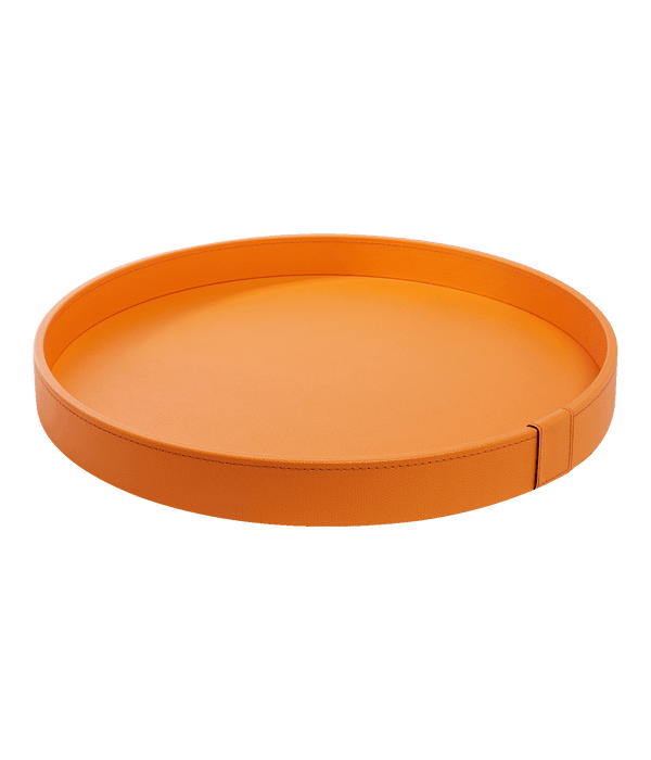 Orange Gea Leather Tray - Large