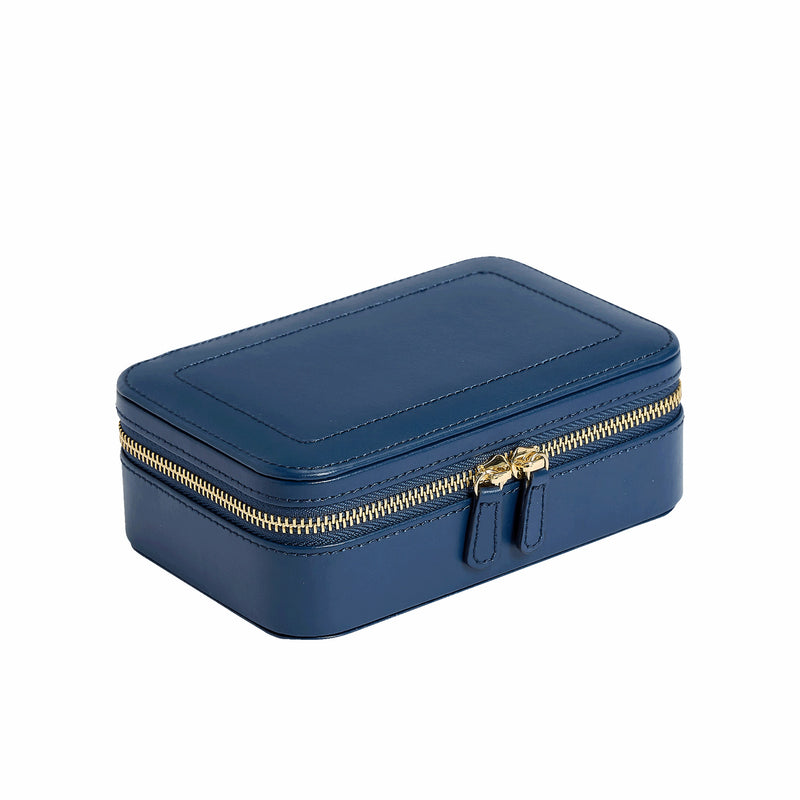 Sophia Travel Zip Jewellery Case in Indigo