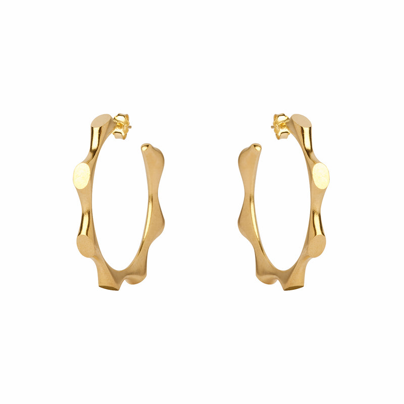 Gold Plated Philotera Hoop Earrings