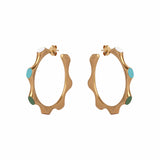 Philotera Hoop Earrings with Multicolour Details