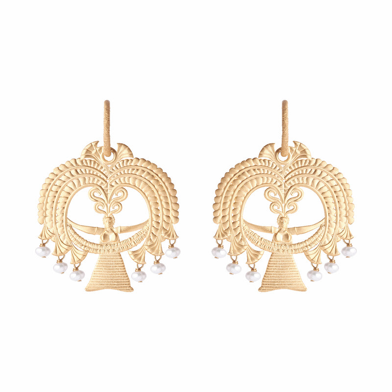 Callisto Chandelier Earrings with Pearls