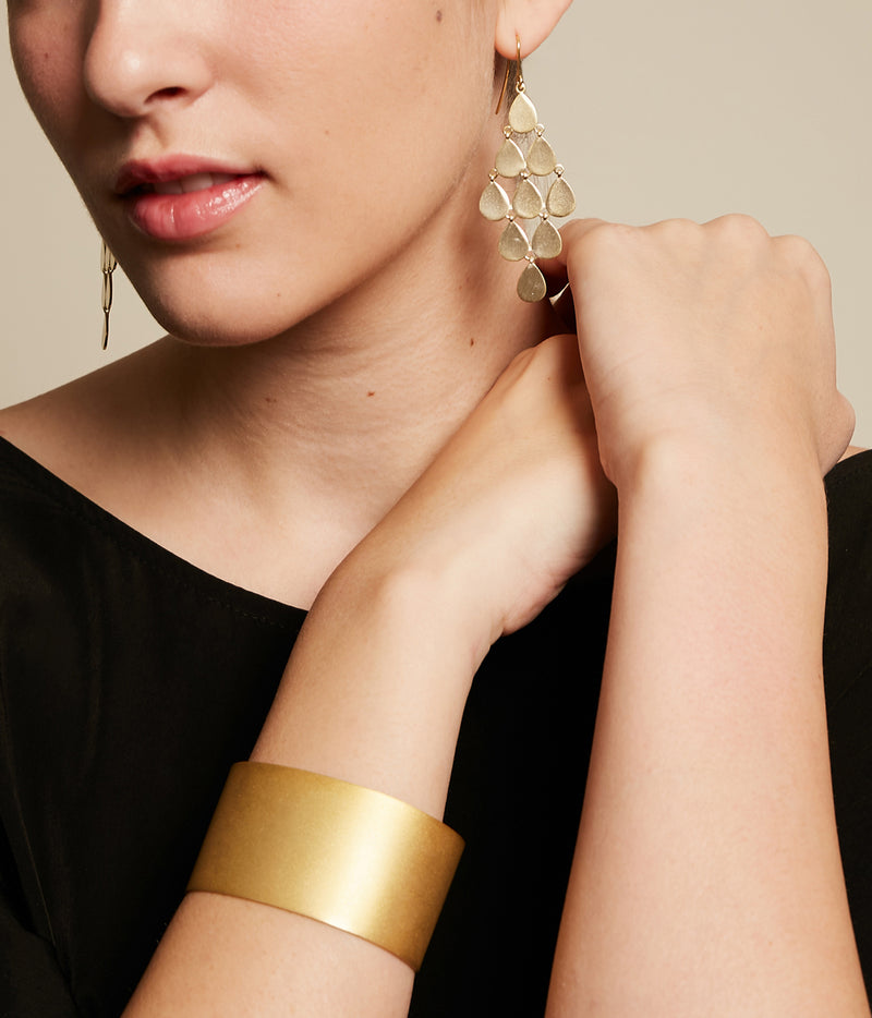 Euterpe gold-plated cuff bracelet