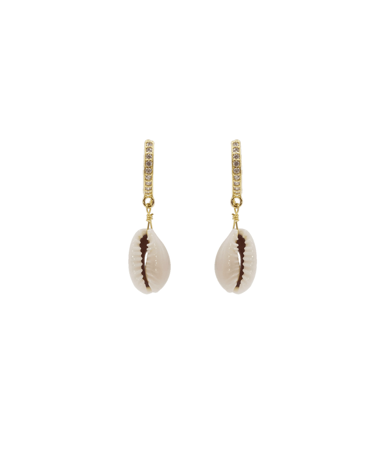 Bonny Mini Sea Shell Hoop Earrings