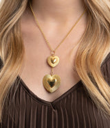 Pothos heart-shaped charm necklace