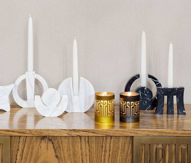 Oizys marble candle holder
