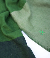 Green cashmere muffler scarf
