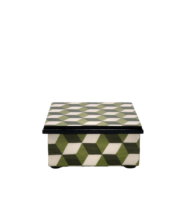 Rombo Green Wooden Decorative Box