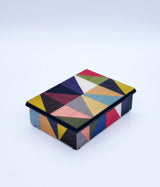 Punte multicolour wooden decorative box - Medium