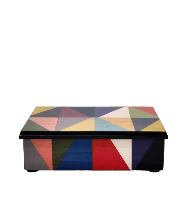 Punte Multicolour Wooden Decorative Box - Medium