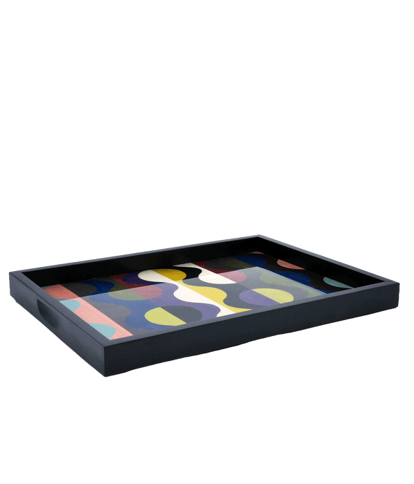 Onde multicolour large wooden tray