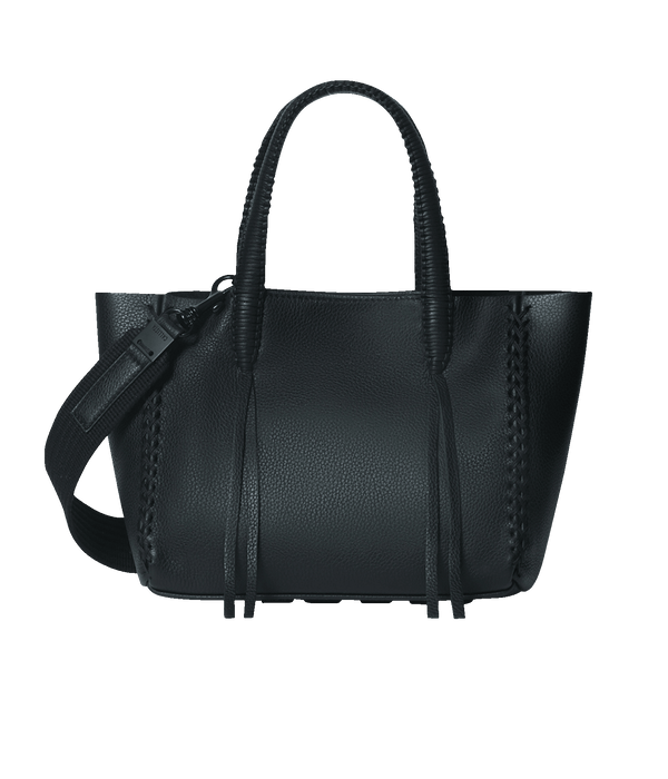Mini Tote in Black Grained Leather