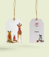 Christmas Forest Bums Gift Tags