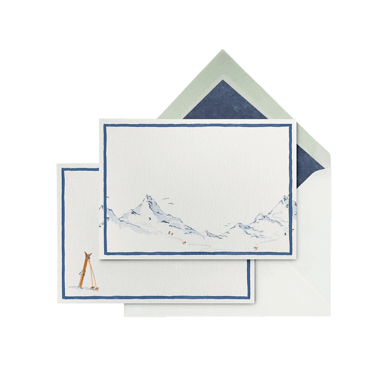 Winter Mountains Stationery Cards