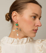 Eye Cross gold-plated drop earrings