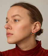 Eye Ear jacket gold-plated multi-stone earrings