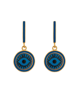 Neon Blue Eye Hoops