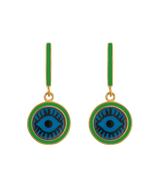 Neon Green Eye Hoops