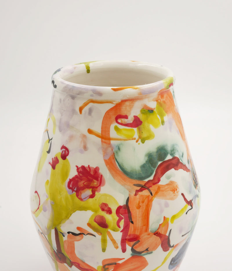 Hand Painted Ceramic Vase - Large