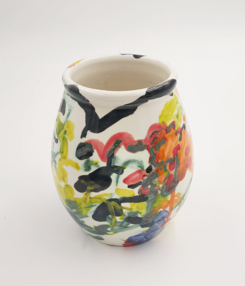 Hand Painted Ceramic Vase - Small
