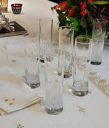 Dew set of 2 crystal glass champagne flutes (frosted)