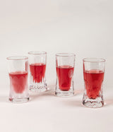 Set of 4 crystal shot glasses
