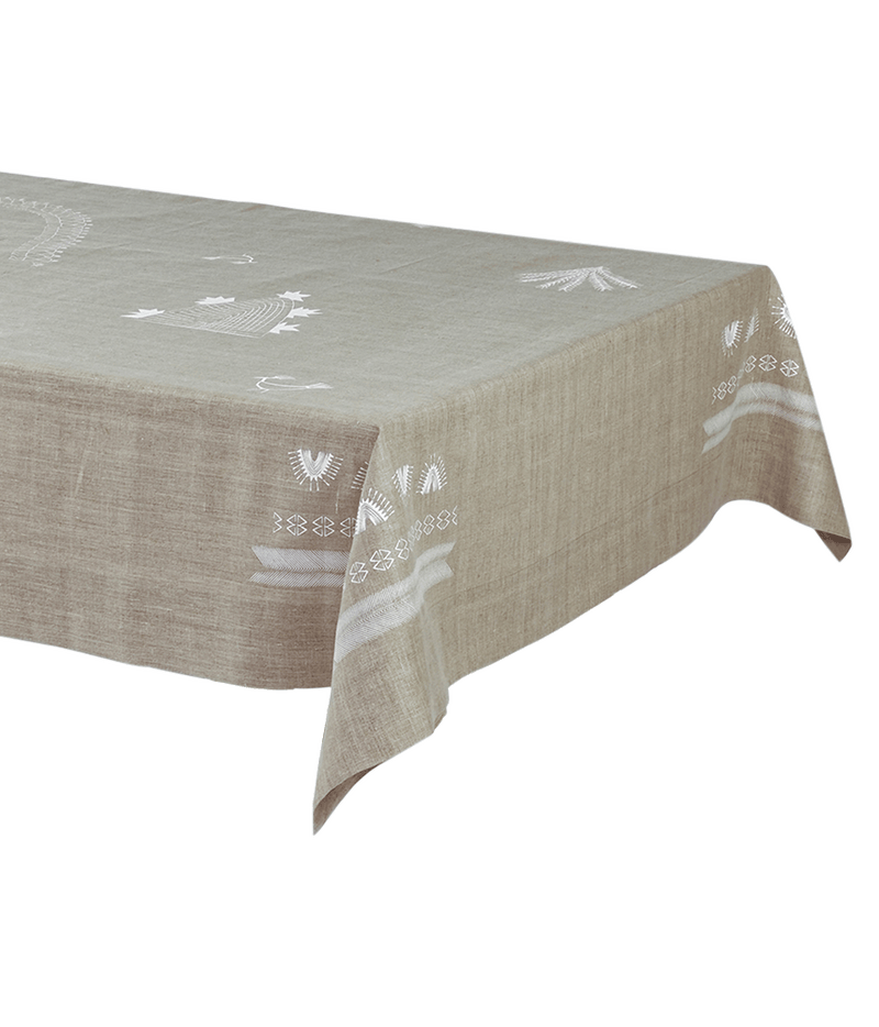 Nubia hand-printed Tablecloth