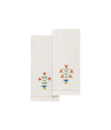 Ottoman Vase Coral Set of 2 Guest Towels