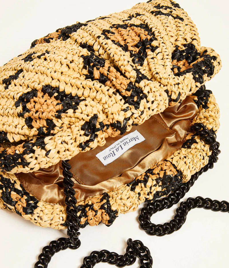 Game Crochet Clutch Bag in Leopard