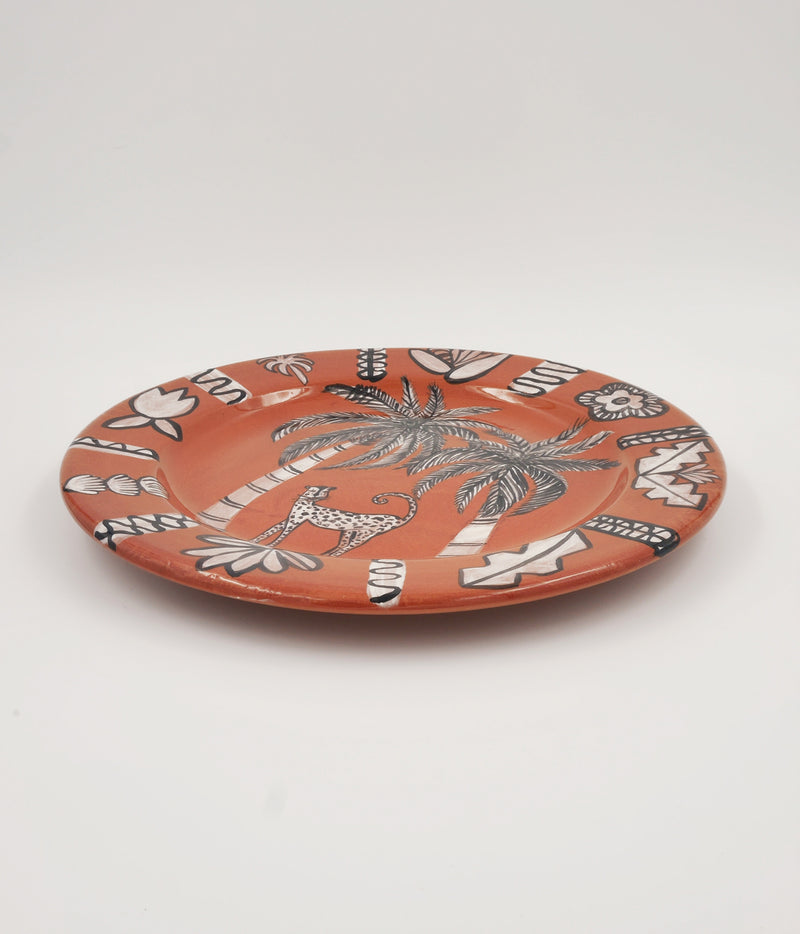 Palm Tree Red Clay Platter