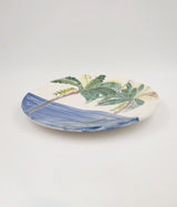 Palm Tree White  Clay Platter