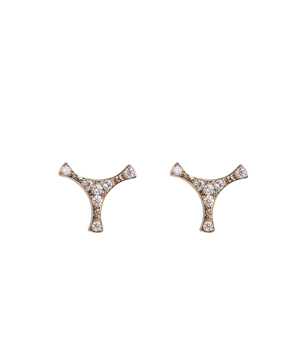 Pair of Helix white gold and diamond earrings