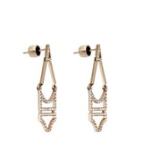 Minotavros gold and diamond drop earrings