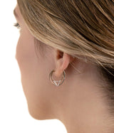 Minotavros gold and diamond hoop earrings