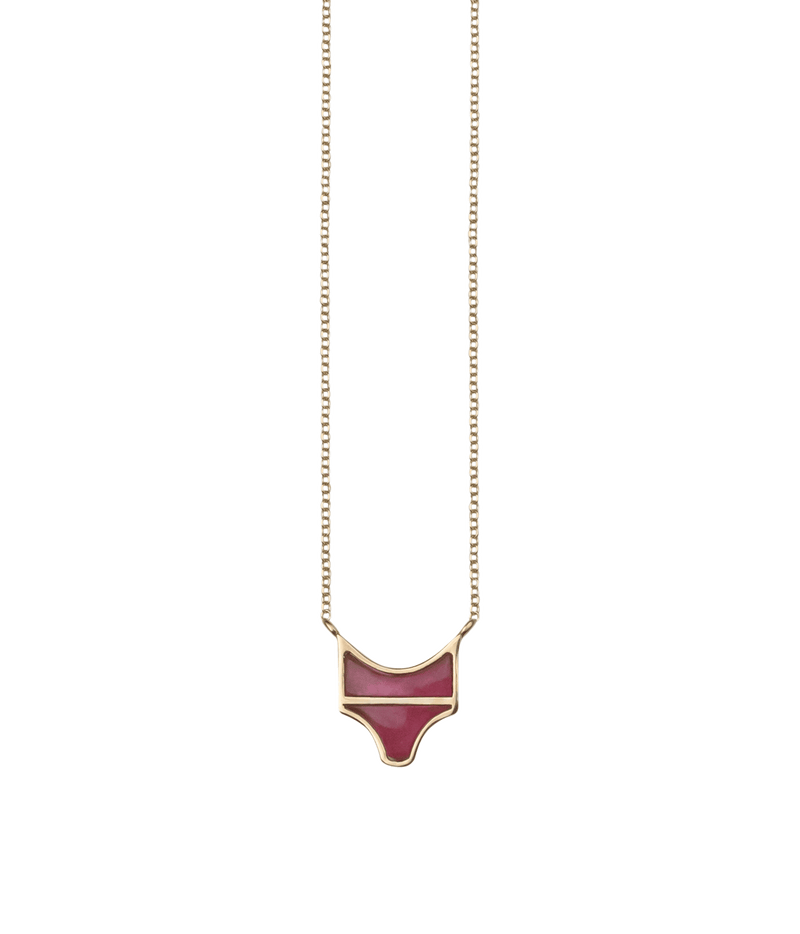 Minotavros gold and tourmaline necklace