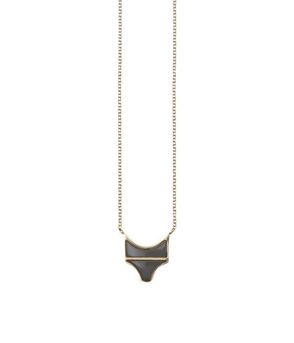 Minotavros gold and moonstone necklace