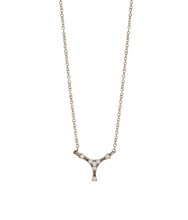 Helix white gold and diamond necklace