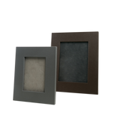 Grey leather photo frame - Small