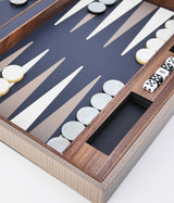 Backgammon Set in Leather and Wood
