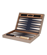 Backgammon Set in Leather and Wood