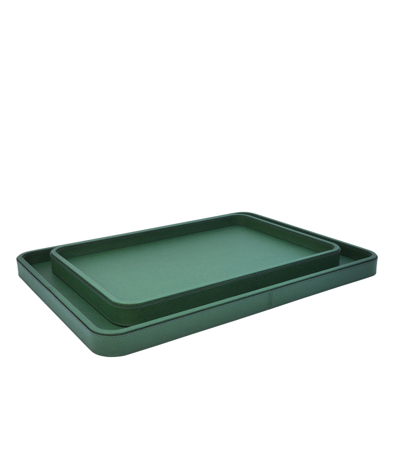Green Jane Leather tray - Large