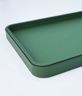 Jane Medium Leather Tray in Green