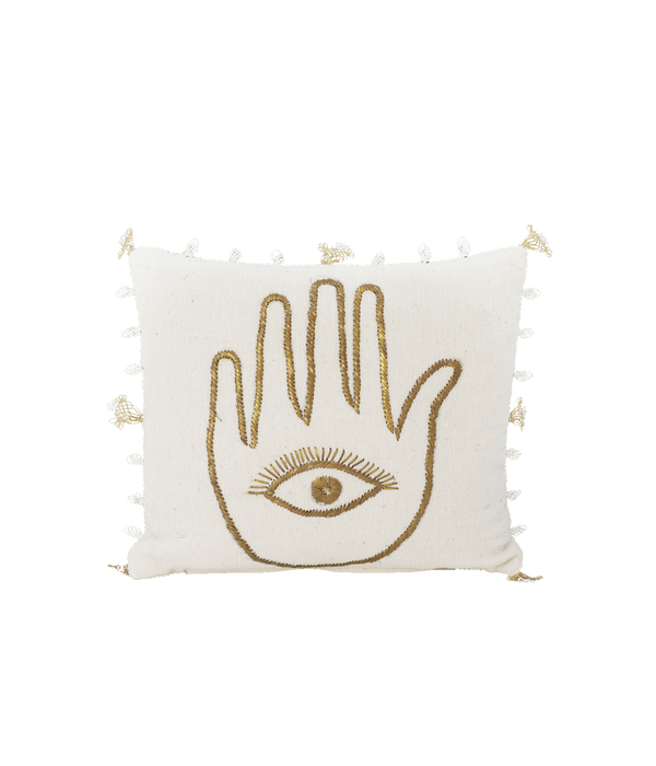 Large gold-embroidered hand lavender sachet