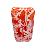 Red Bucket Murano Glass Vase