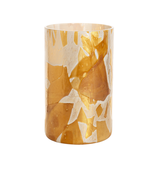 Golden Karkade Nougat Glass Vase