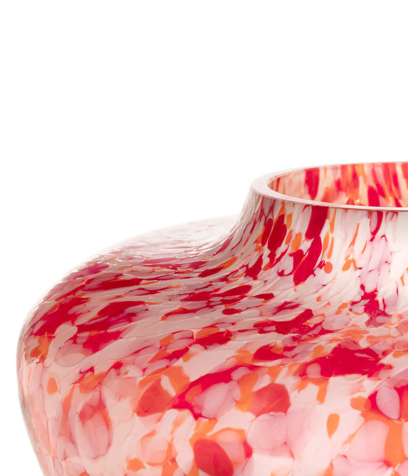Olla Red & Ivory Macchia Vase