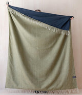 Olive Herringbone Picnic Blanket