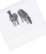 Zebra Embroidered Set of 2 Cotton Napkins